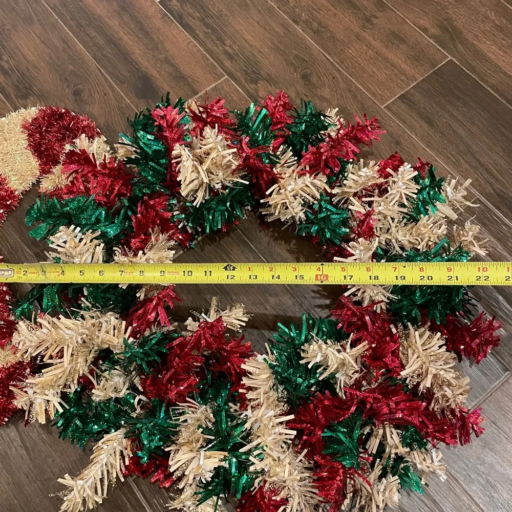 Festive Holiday Wreath and Candy Cane Set